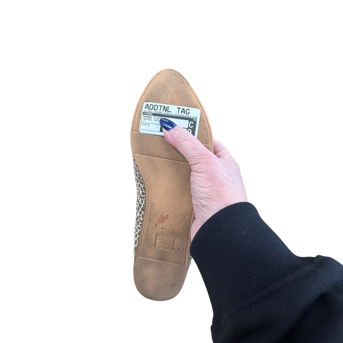 Shoes Flats By Toms In Animal Print, Size:7