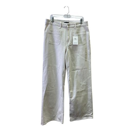Jeans Wide Leg By Free Assembly In Cream, Size:14