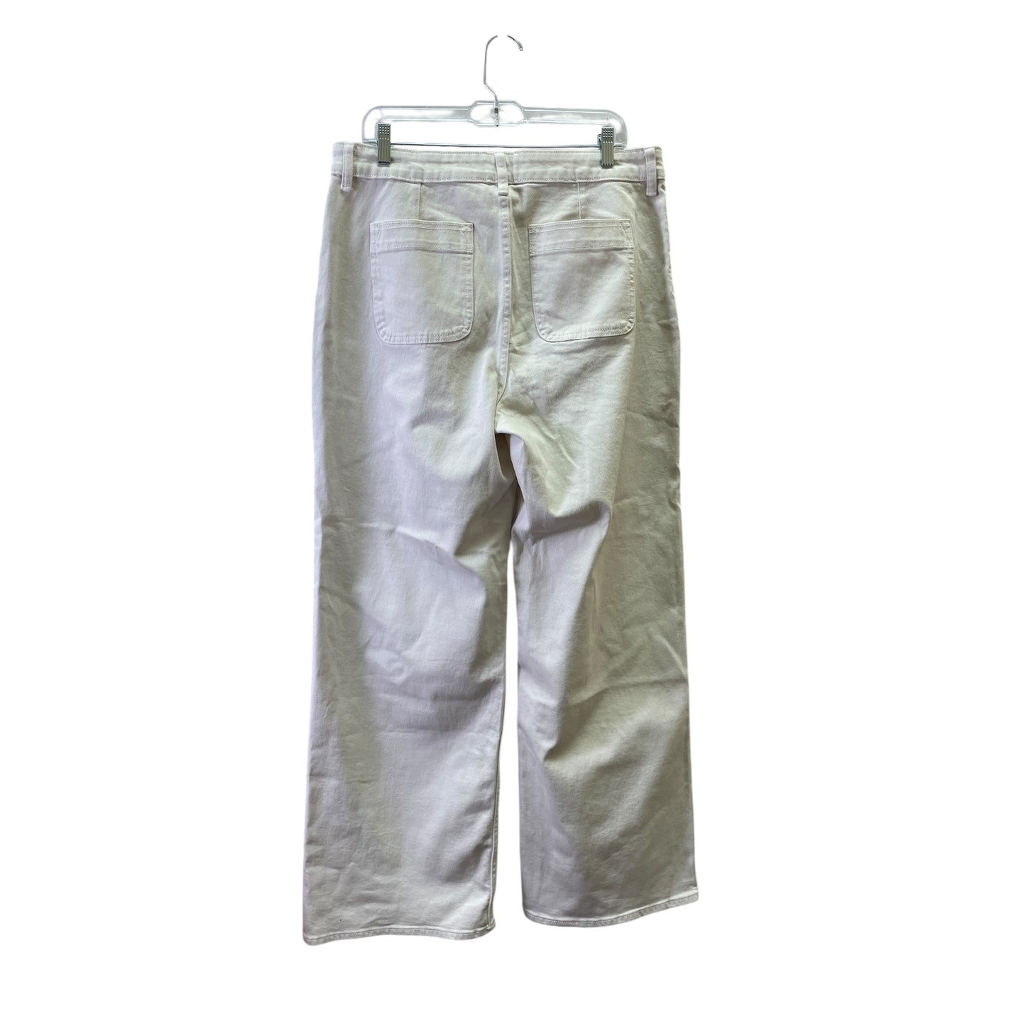 Jeans Wide Leg By Free Assembly In Cream, Size:14