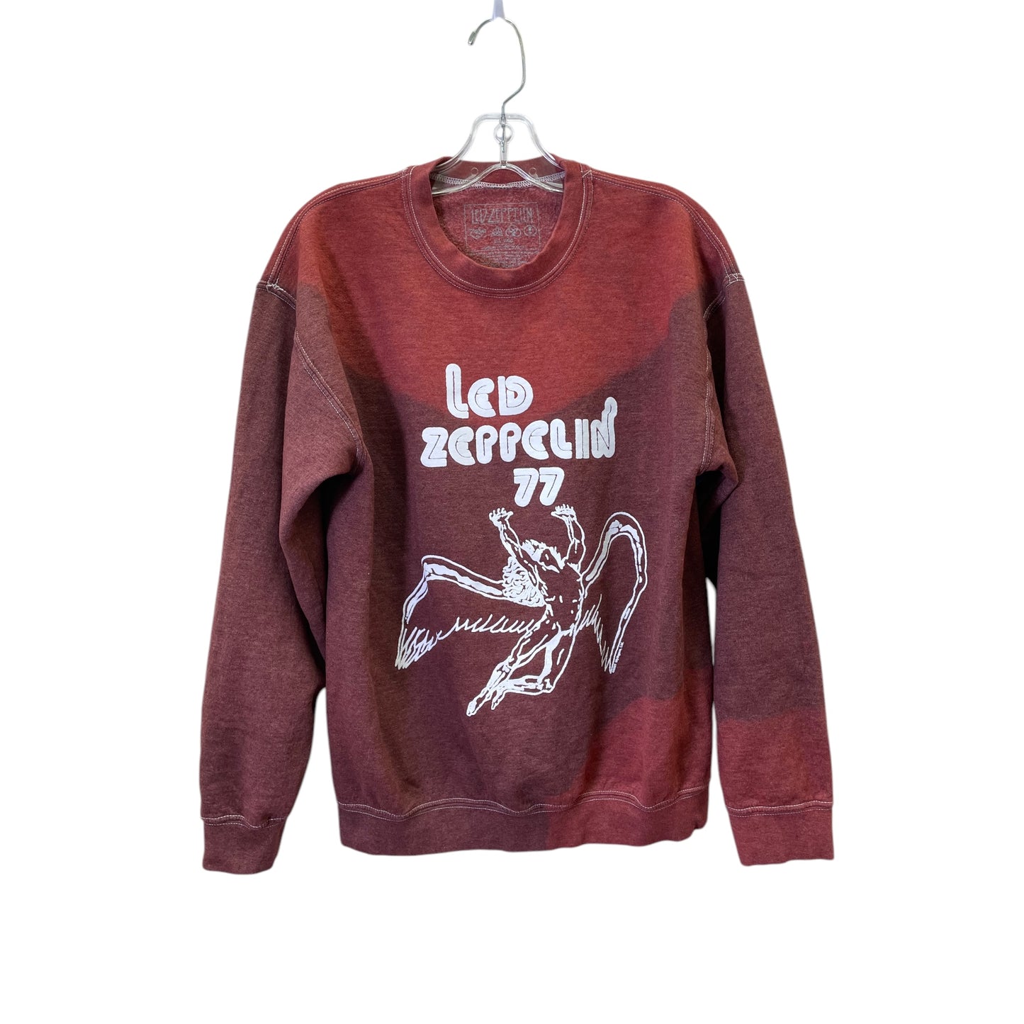 Sweatshirt Crewneck By Led Zeppelin In Red, Size:S