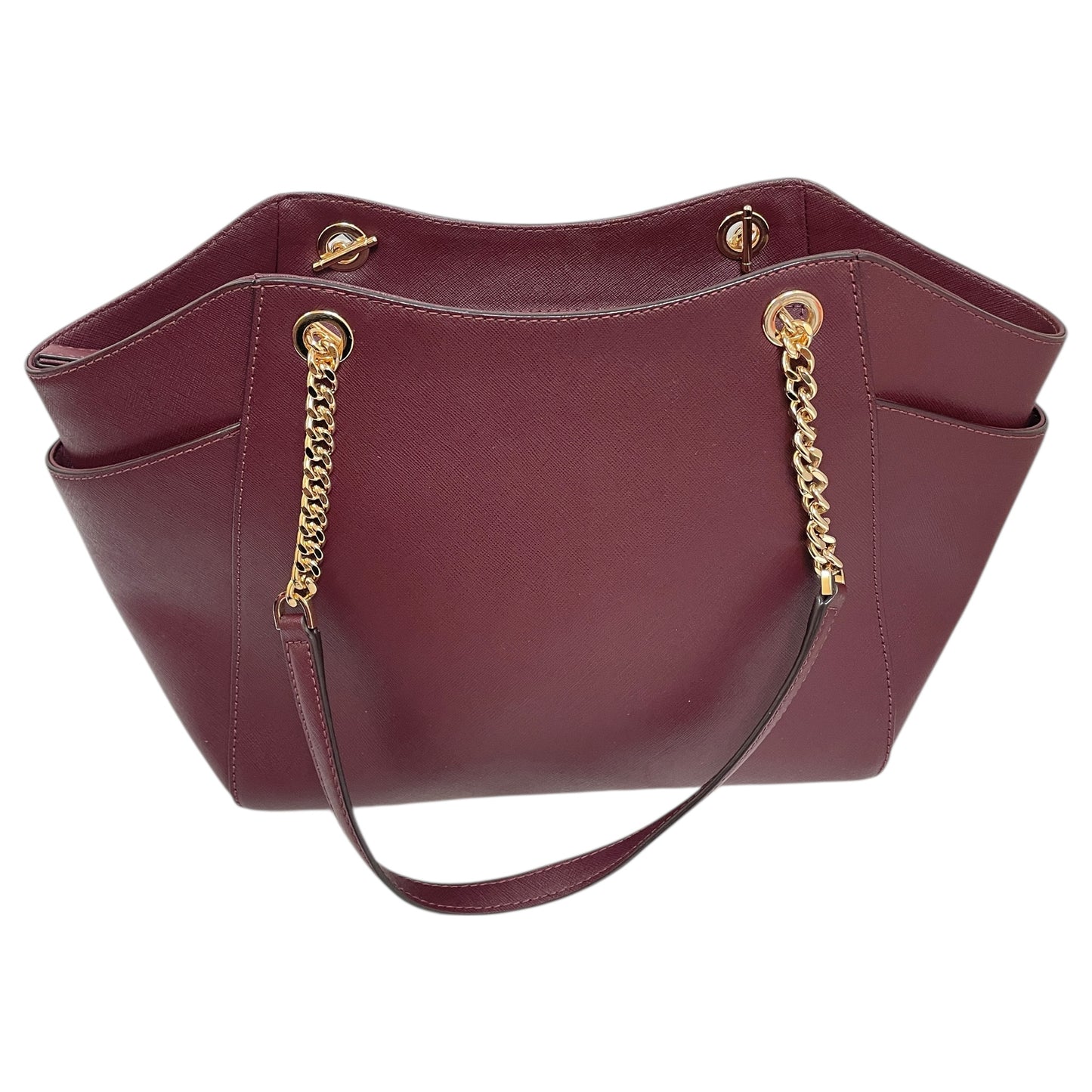 Handbag Designer By Michael Kors In Maroon, Size:Medium