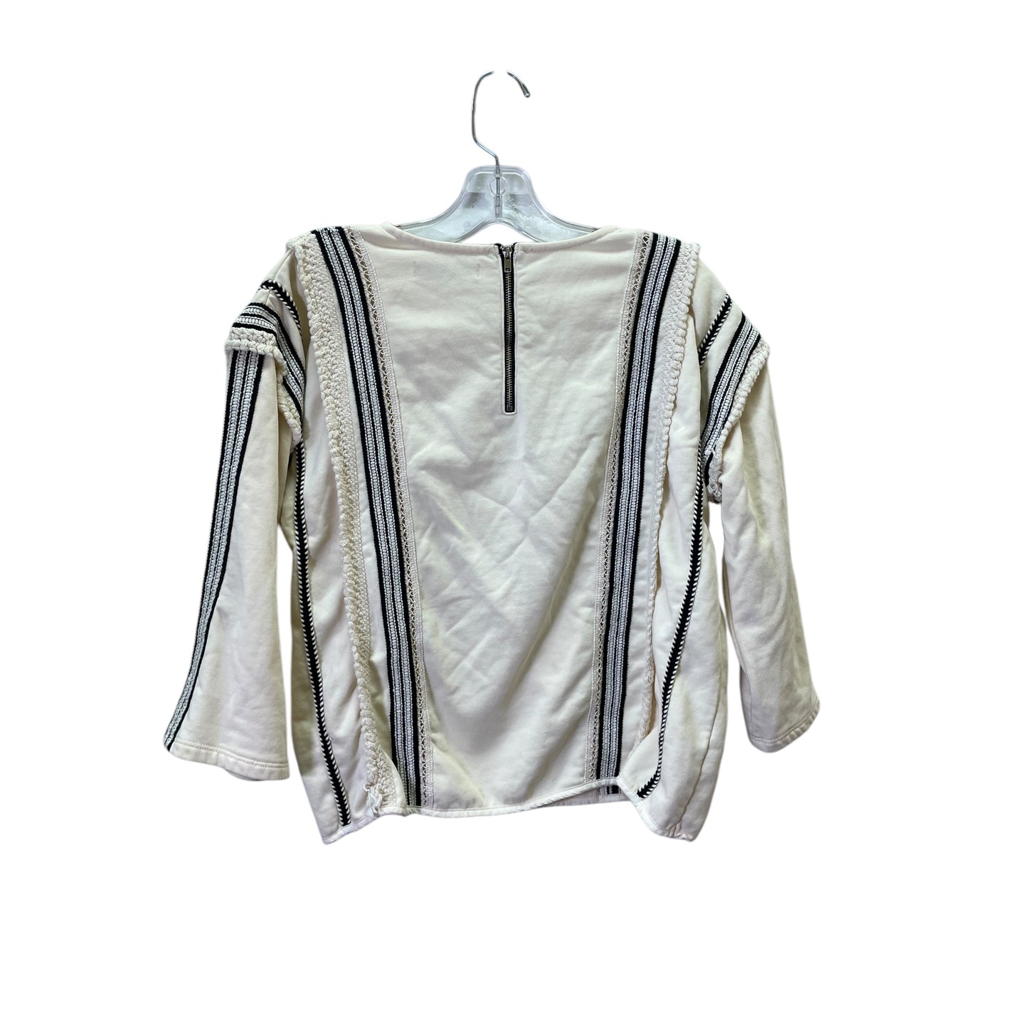 Top 3/4 Sleeve By Eri + Ali In Black & Cream, Size:M