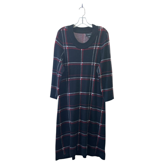 Dress Sweater By Liz Claiborne In Black & Red, Size:Xl