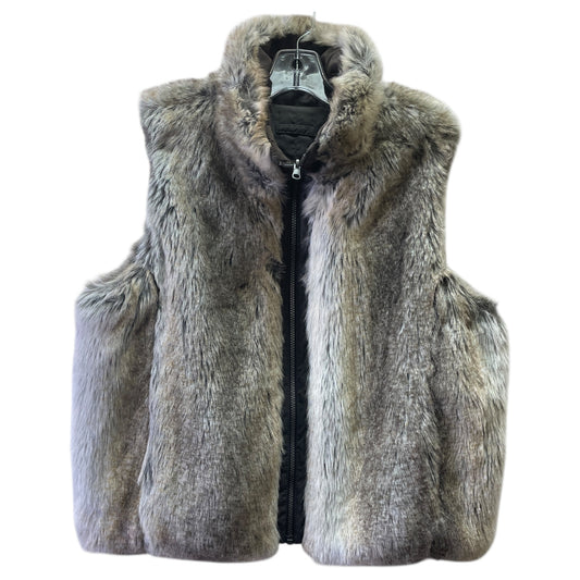 Vest Faux Fur & Sherpa By Weatherproof In Animal Print, Size:L