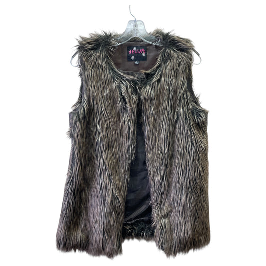 VEST FAUX FUR & SHERPA by DELIAS In ANIMAL PRINT, Size: 0