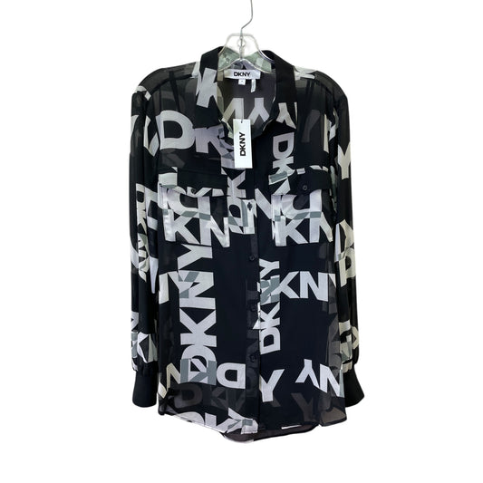 Top Ls By Dkny In Black & White, Size:M