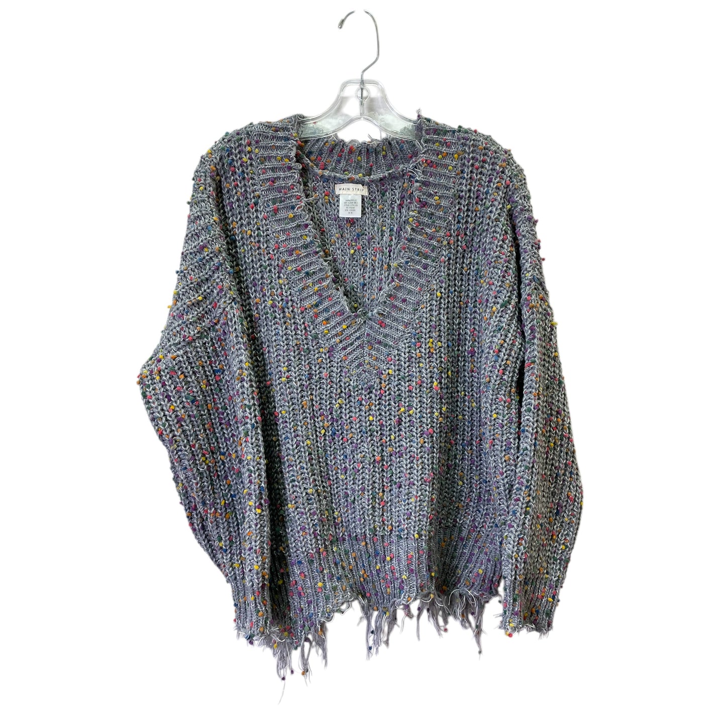 Sweater By Main Strip In Grey, Size:M