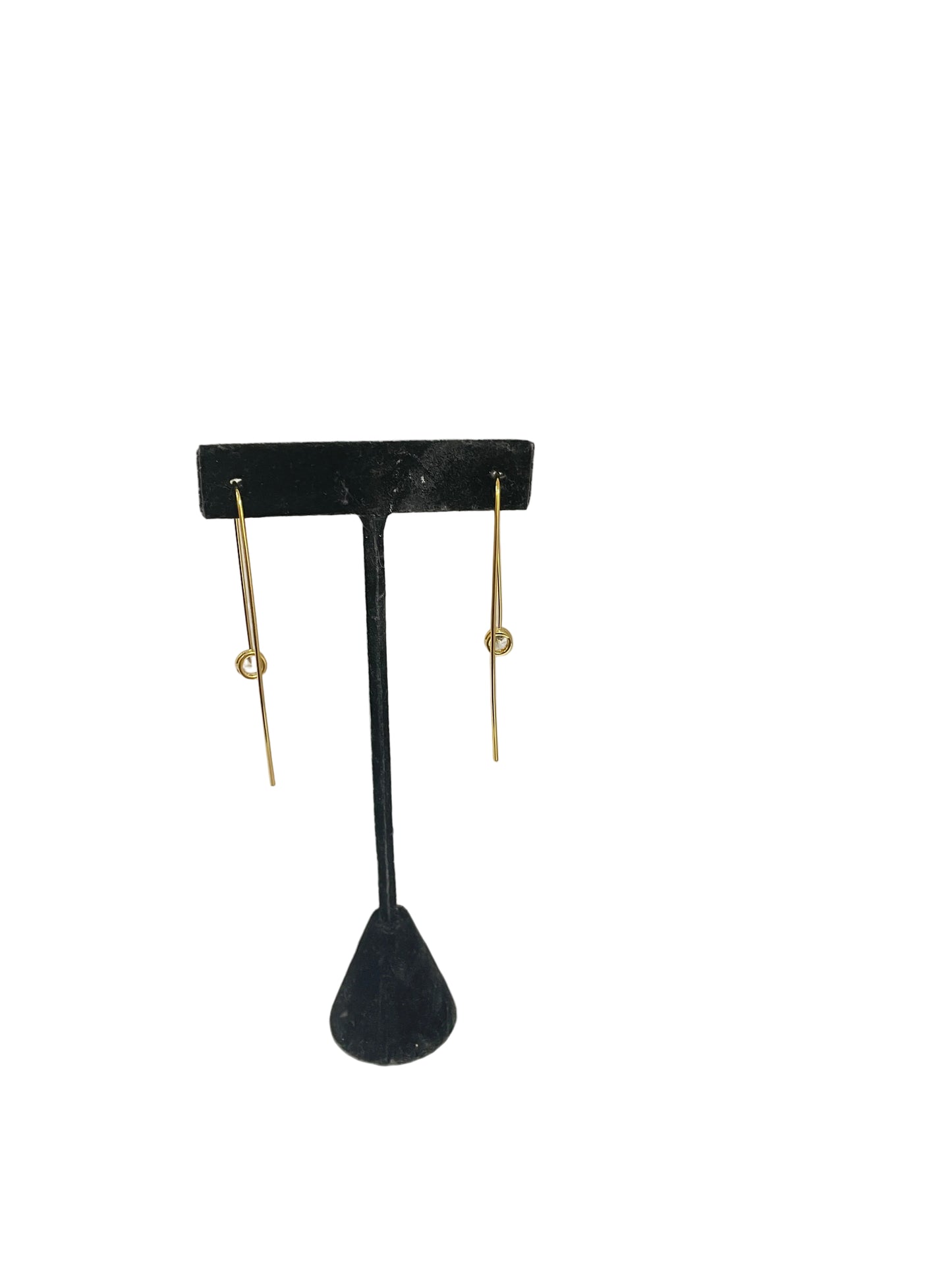 Earrings Dangle/Drop By AMANDA BLU In Gold & White