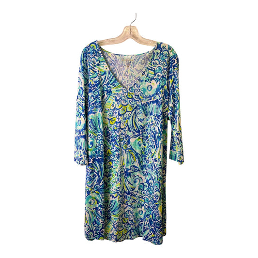 Dress Designer By Lilly Pulitzer In Blue & White, Size:M