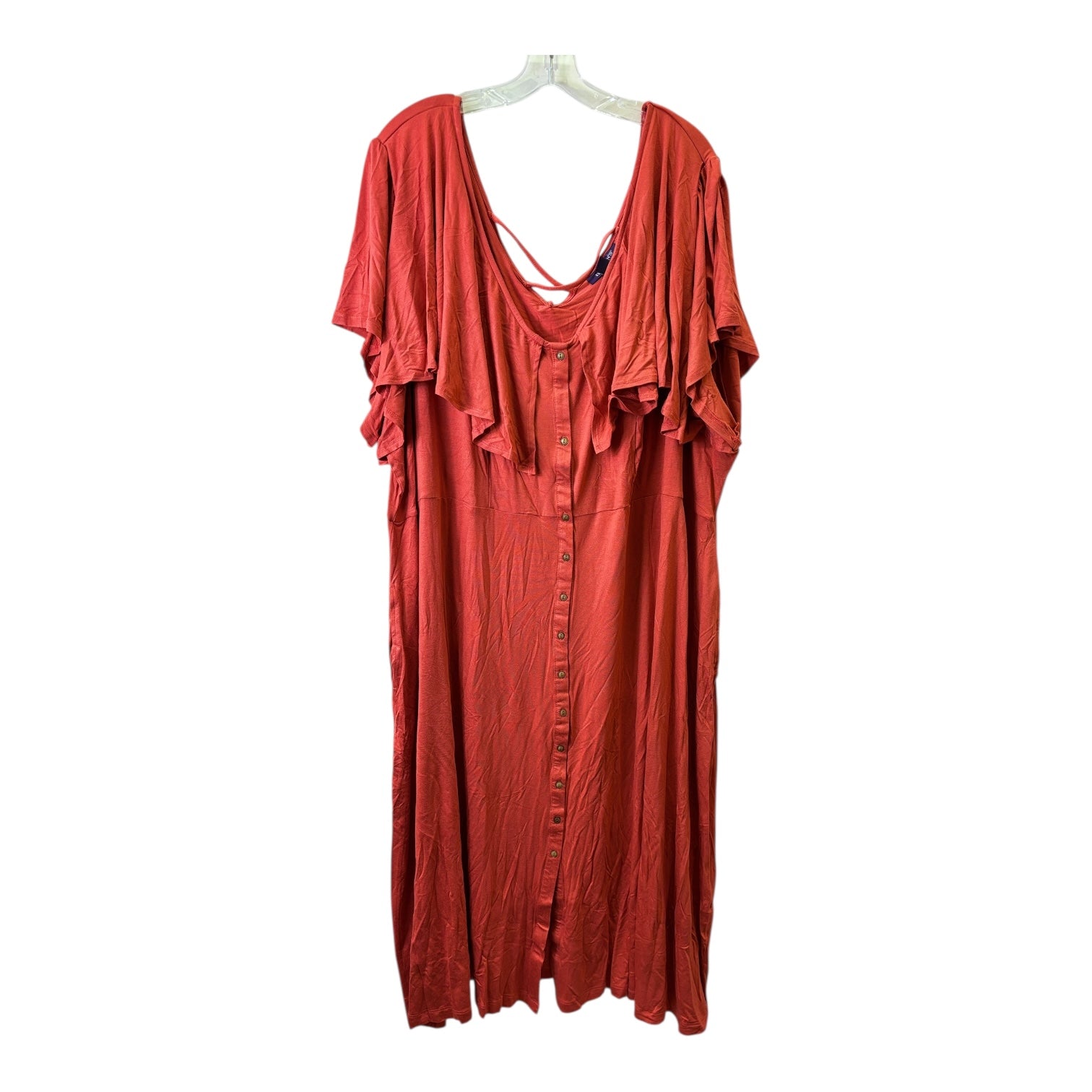 Dress Casual Maxi By Roamans In Coral, Size:3 Clothes Mentor Mayfield Heights OH Dress Casual Maxi By Roamans In Coral, Size:3 Clothes Mentor Mayfield Heights OH