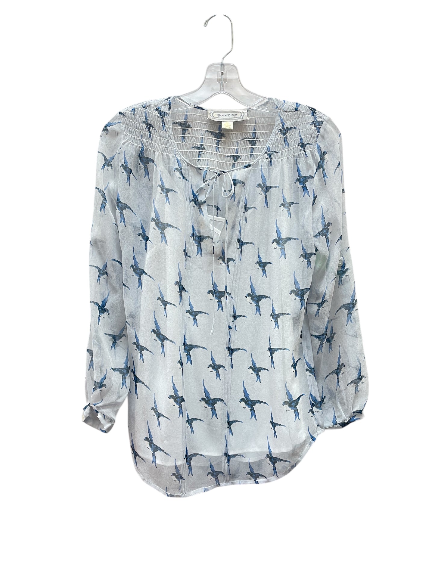 Blouse Ls By Beyond Vintage In Blue, Size:Xs