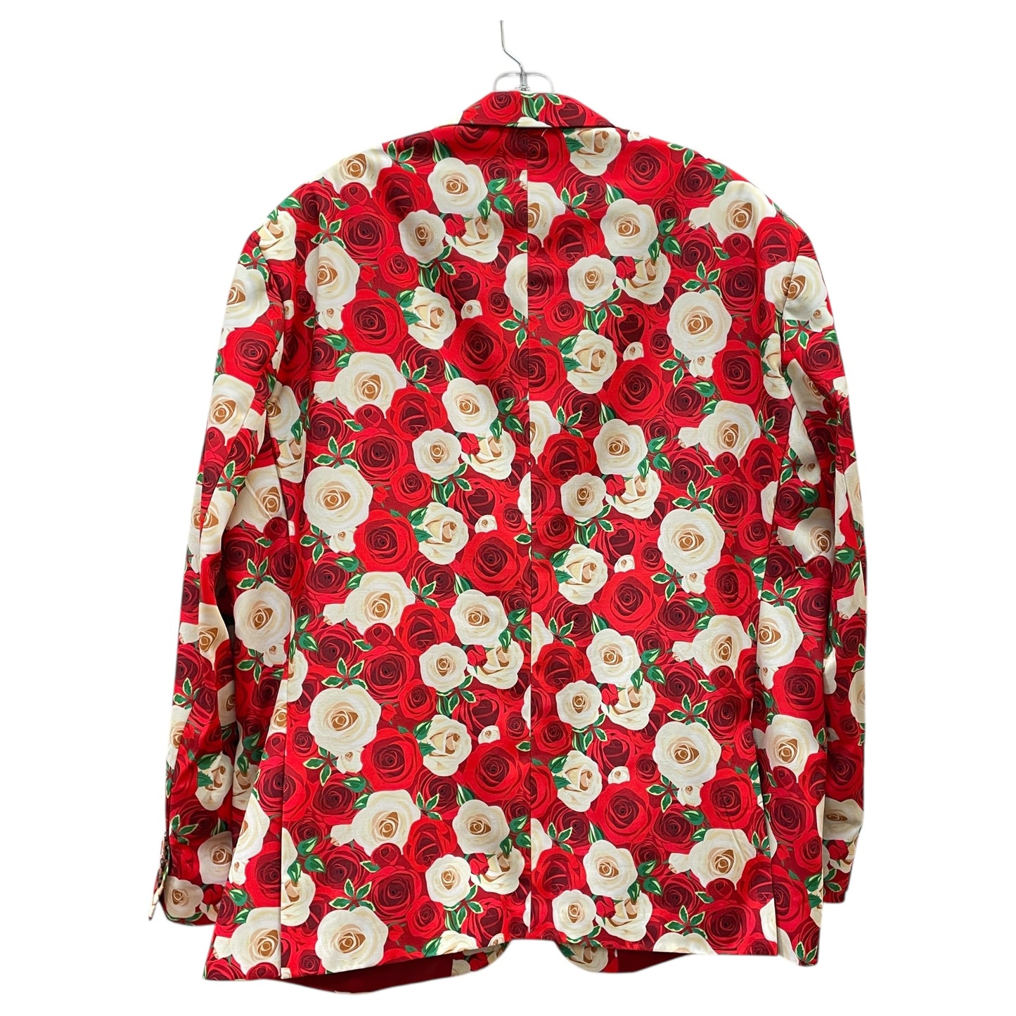 Blazer By SHINEST In Cream & Red, Size:1X