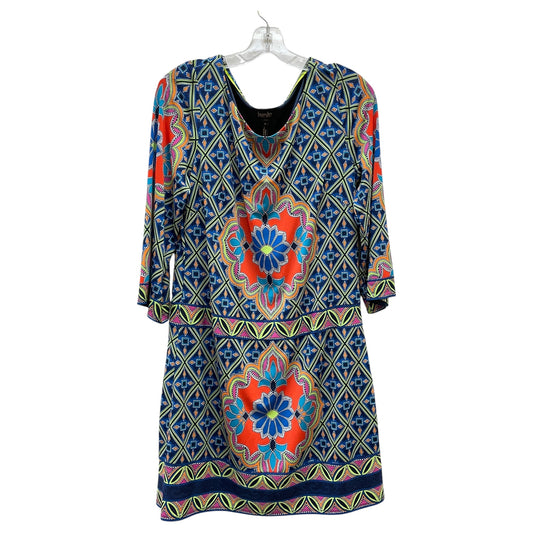 Dress Casual Midi By Laundry In Blue & Orange, Size:M
