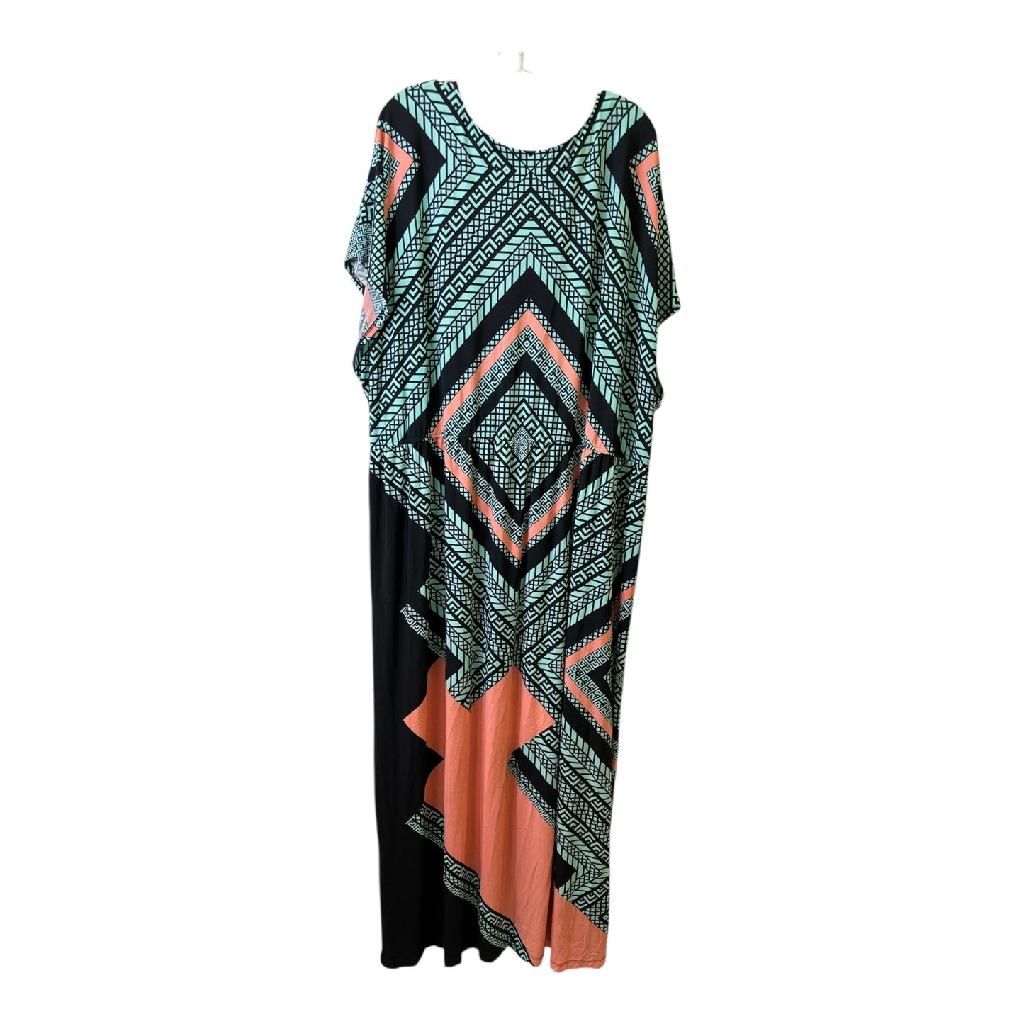 Dress Casual Maxi By Roamans In Black & Blue, Size:3