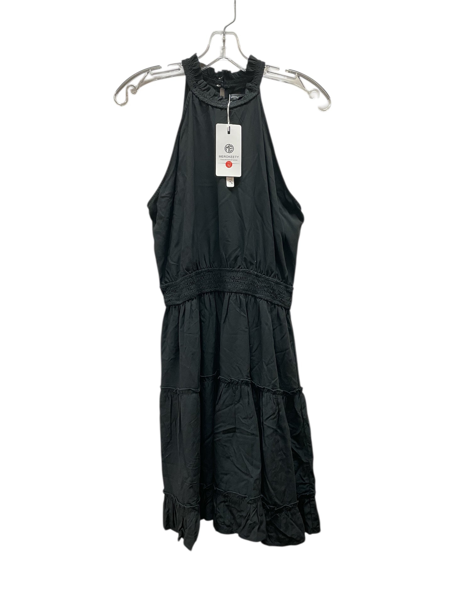 Dress Casual Midi By Merokeety In Black, Size:M