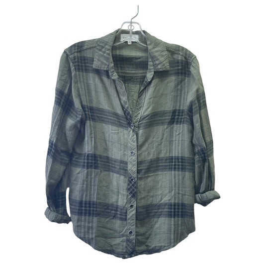 Top Ls By Bella Dahl In Black & Green, Size:Xs