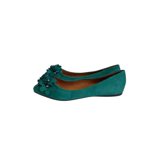 Shoes Flats By Ollio In Green, Size:8