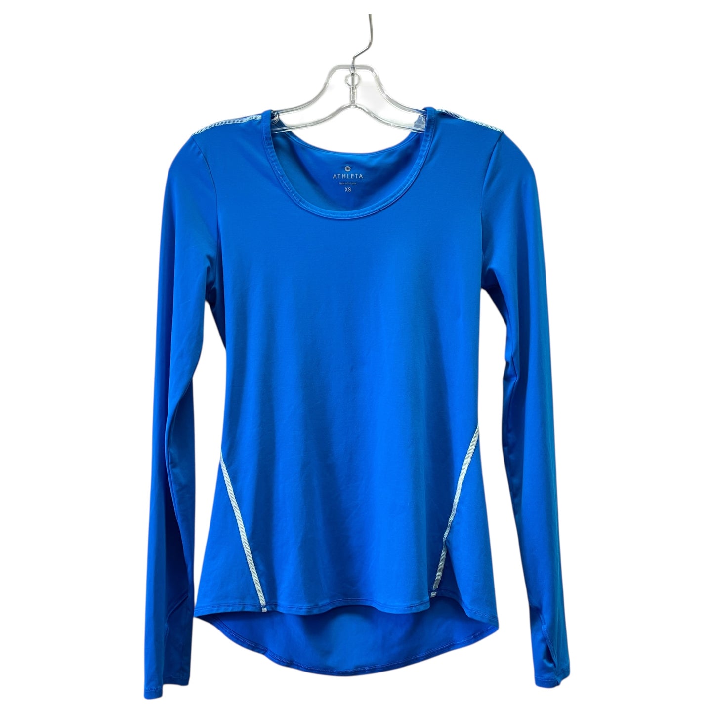 Athletic Top Ls Collar By Athleta In Blue, Size:Xs