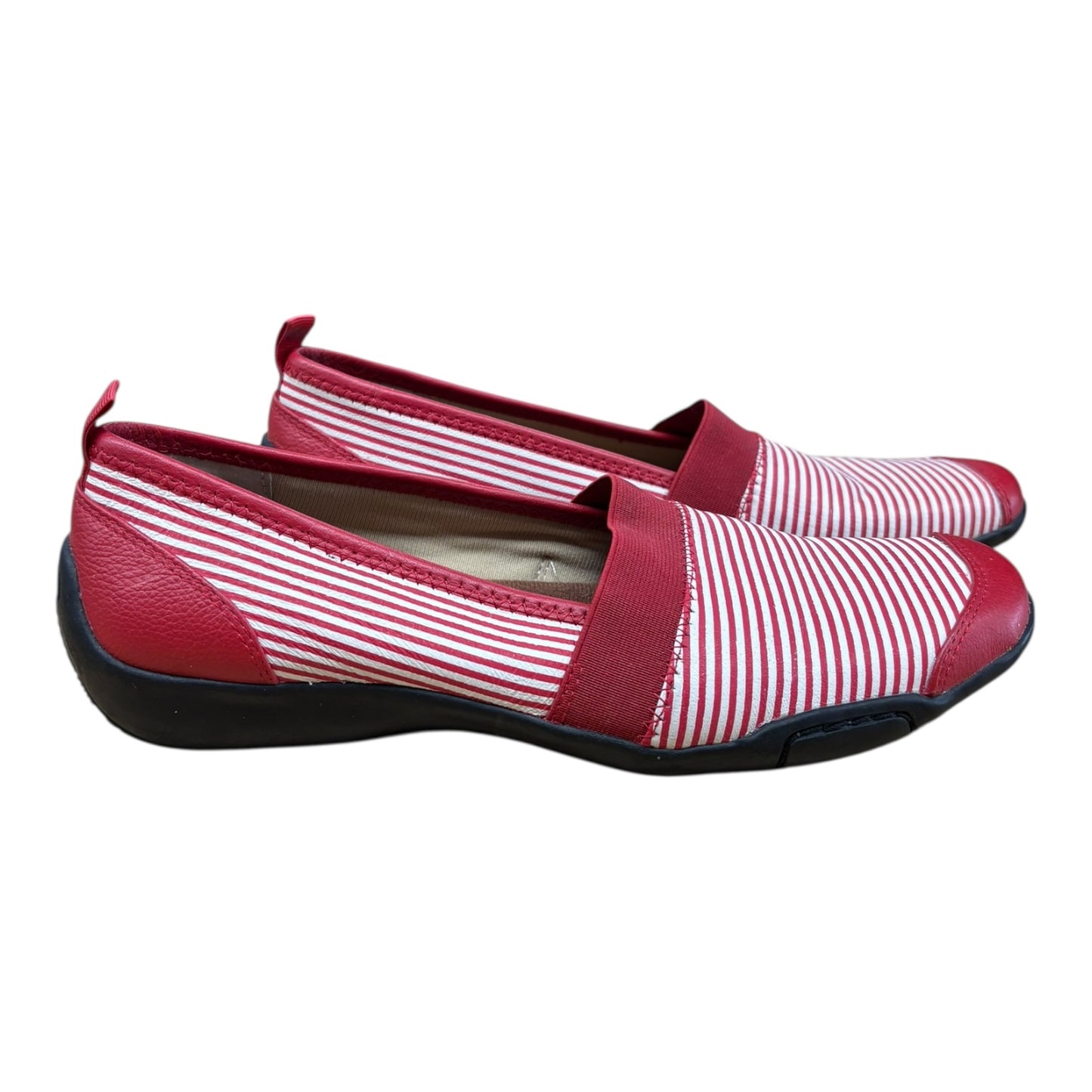 Shoes Flats By Clothes Mentor In Red & White, Size:7