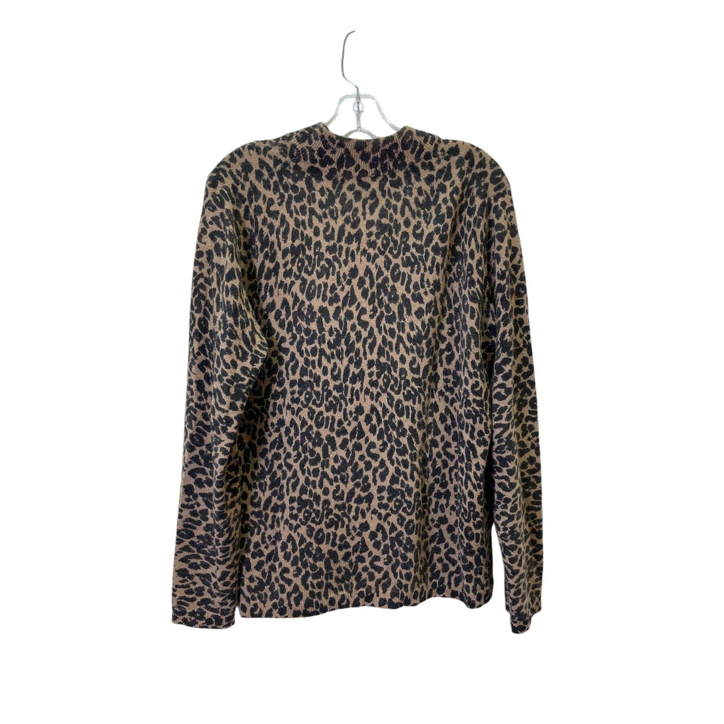 Sweater Designer By Neiman Marcus In Animal Print, Size:Xl