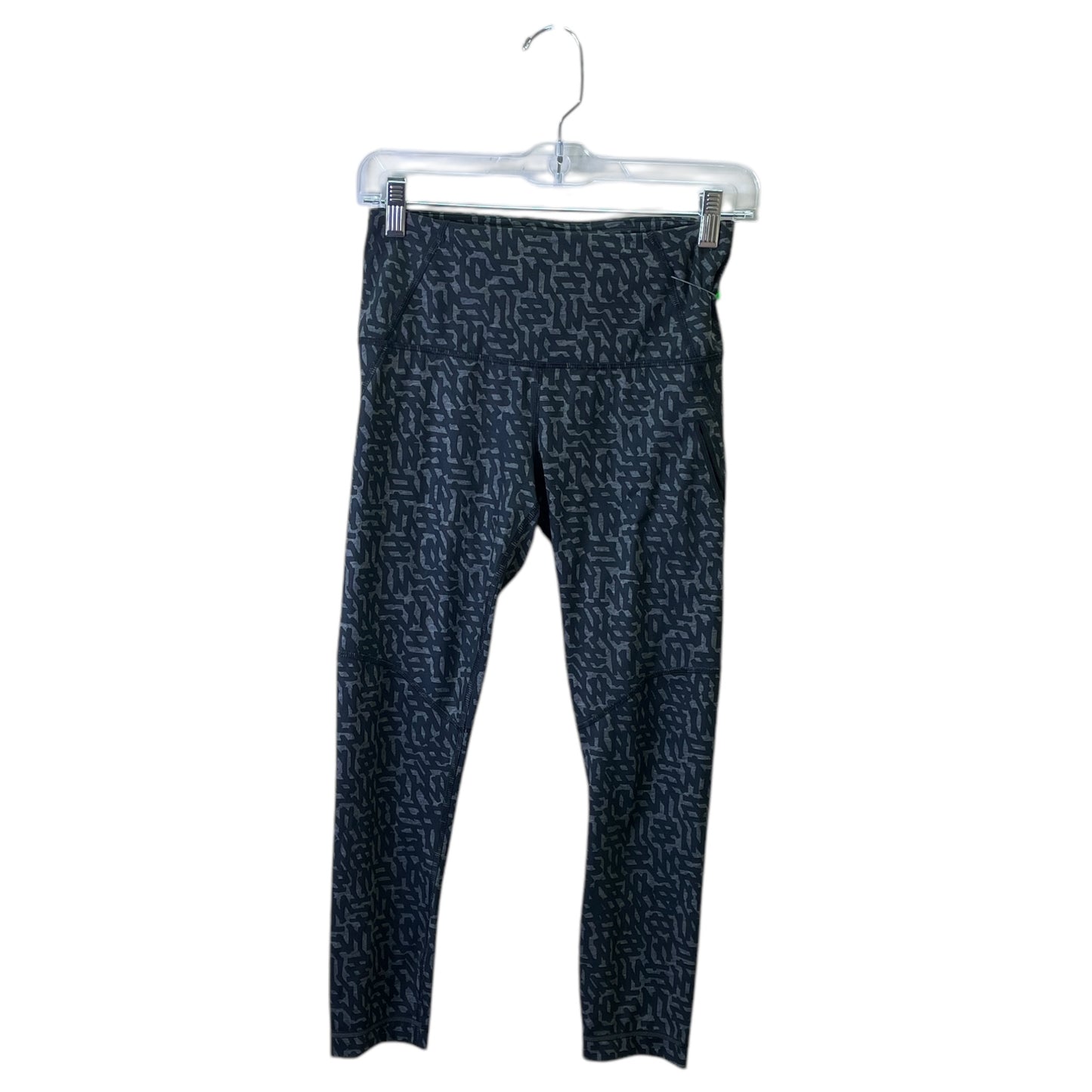 Athletic Leggings By Lululemon In Black & Grey, Size:S