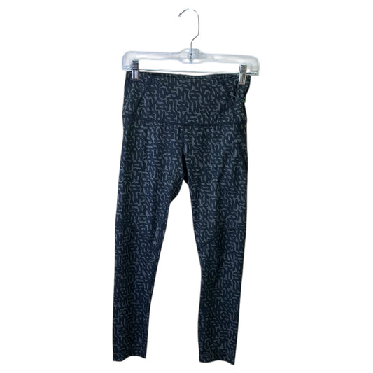 Athletic Leggings By Lululemon In Black & Grey, Size:S