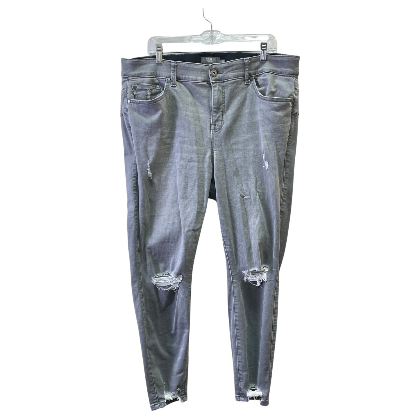 Jeans Skinny By Torrid In Grey, Size:20