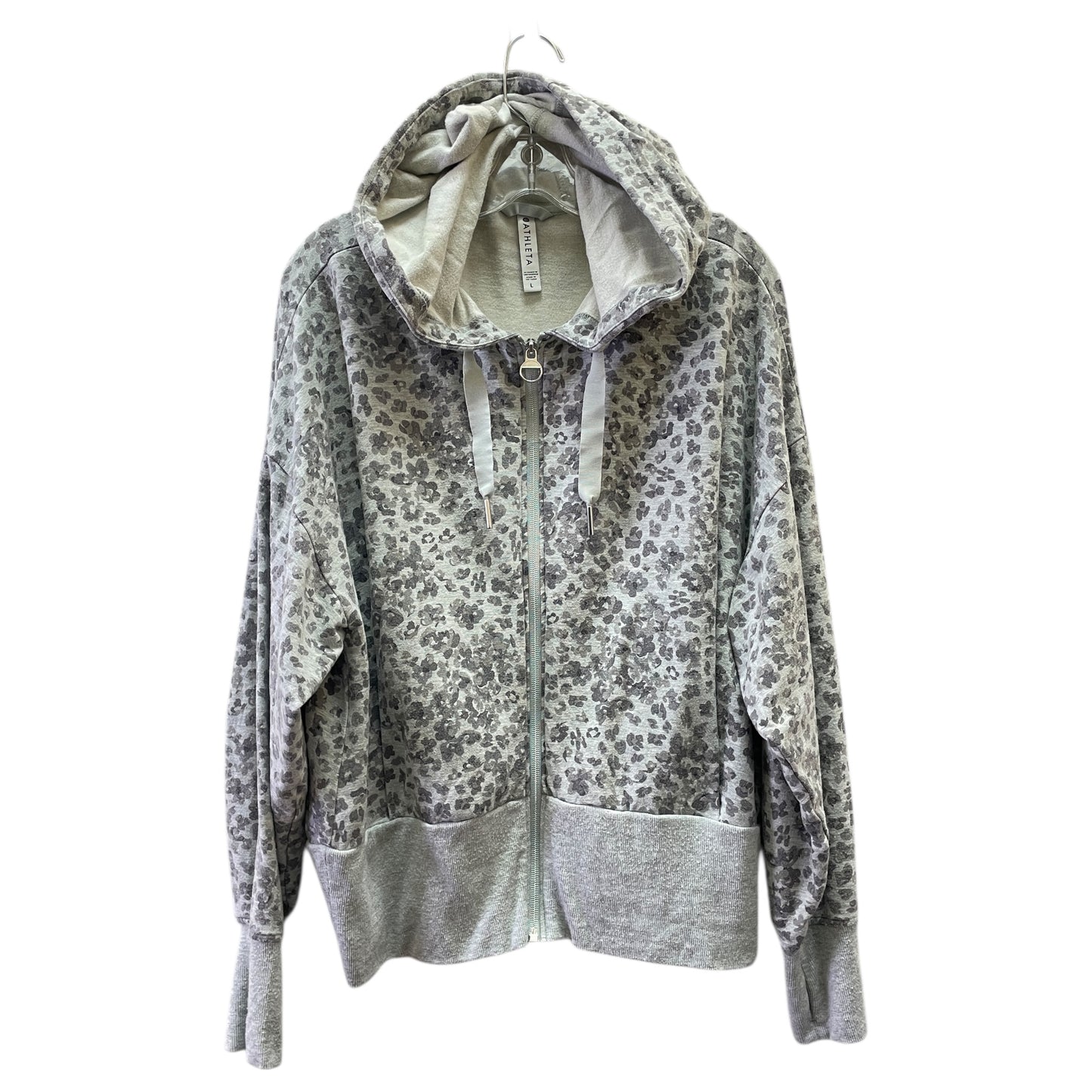 Athletic Jacket By Athleta In Grey, Size:L