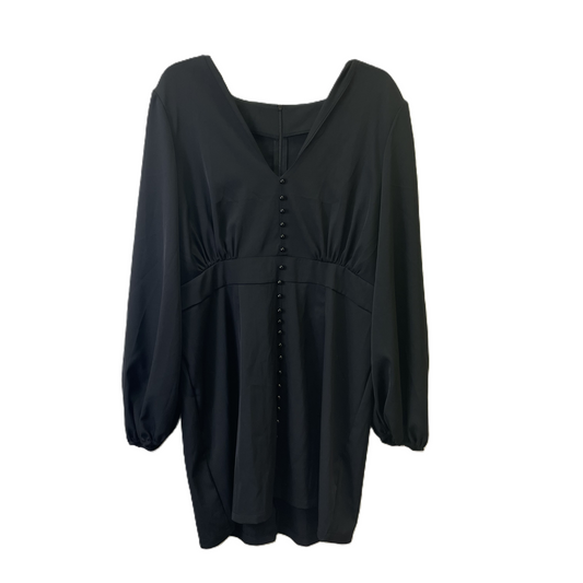 Colsie Women's Plisse Shirt Collar and Shorts Pajama Set Black